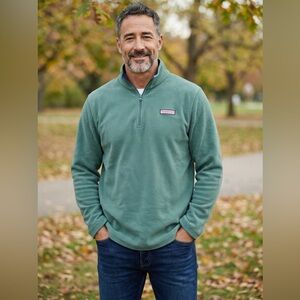 Vineyard Vines Green Quarter-Zip Fleece